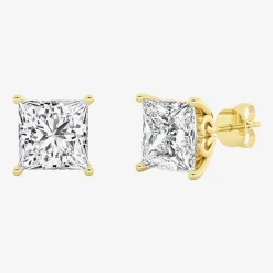 Grown Gorgeous (Vs2,F) 4 1/2 CT. T.W. Lab-Grown Diamond 14K Gold or Platinum 8.2mm Princess Stud Earrings