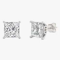 Grown Gorgeous (Vs2,F) 4 1/2 CT. T.W. Lab-Grown Diamond 14K Gold or Platinum 8.2mm Princess Stud Earrings