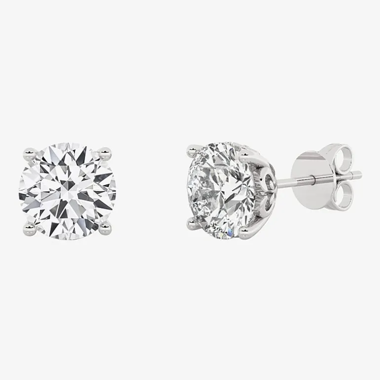 Grown Gorgeous (Vs2/F) 2 1/4 CT. T.W. Lab-Grown Diamond 14K Gold or Platinum 6.8mm Round Stud Earrings