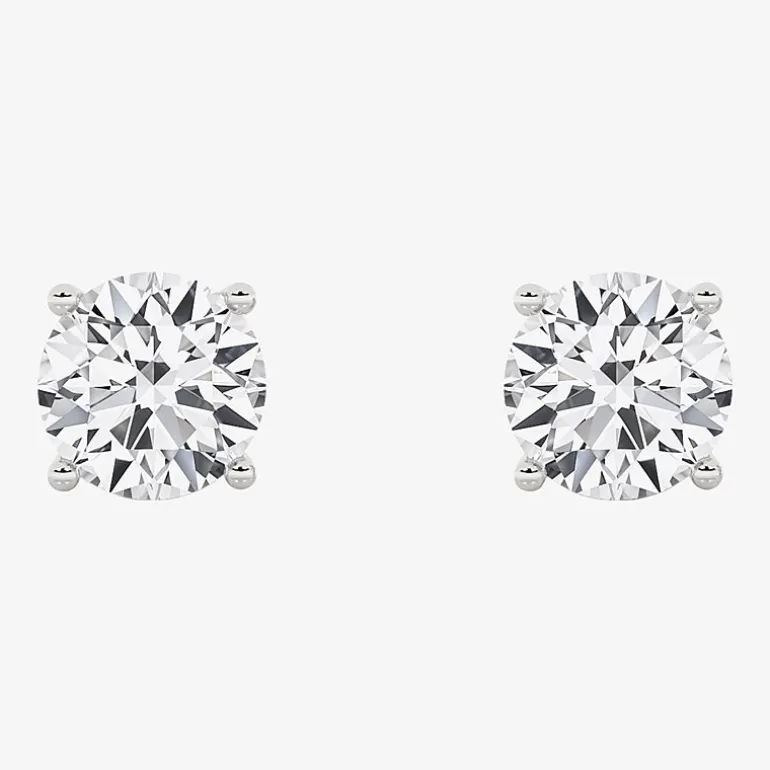 Grown Gorgeous (Vs2/F) 2 1/4 CT. T.W. Lab-Grown Diamond 14K Gold or Platinum 6.8mm Round Stud Earrings