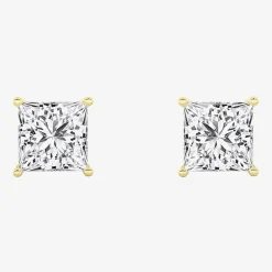 Grown Gorgeous (Vs2, F) 2 1/4 CT. T.W. Lab-Grown Diamond 14K Gold or Platinum 6.3mm Princess Stud Earrings