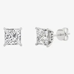 Grown Gorgeous (Vs2, F) 2 1/4 CT. T.W. Lab-Grown Diamond 14K Gold or Platinum 6.3mm Princess Stud Earrings