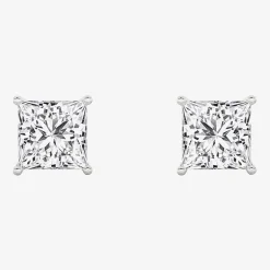 Grown Gorgeous (Vs2, F) 2 1/4 CT. T.W. Lab-Grown Diamond 14K Gold or Platinum 6.3mm Princess Stud Earrings