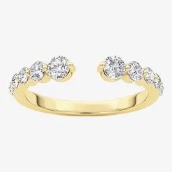 Grown Gorgeous Womens 1/2 CT. T.W. Lab Grown White Diamond 14K Gold Anniversary Band