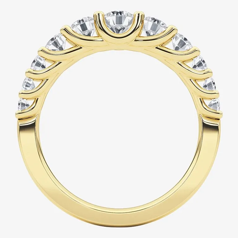 Grown Gorgeous Womens 2.5MM 1 CT. T.W. Lab Grown White Diamond 14K Gold Anniversary Wedding Band