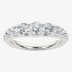 Grown Gorgeous Womens 2.5MM 1 CT. T.W. Lab Grown White Diamond 14K Gold Anniversary Wedding Band