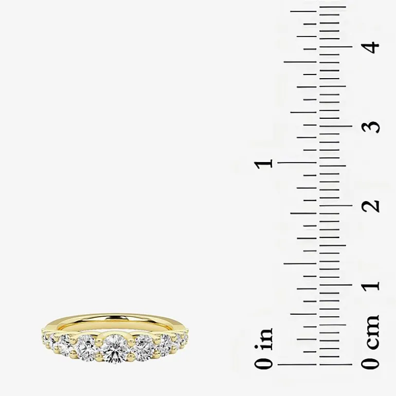 Grown Gorgeous Womens 2.5MM 1 CT. T.W. Lab Grown White Diamond 14K Gold Anniversary Wedding Band