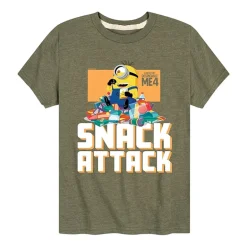 Gru, Minions, Family Little & Big Kid Boys Crew Neck Short Sleeve Regular Fit Despicable Me Graphic T-Shirt