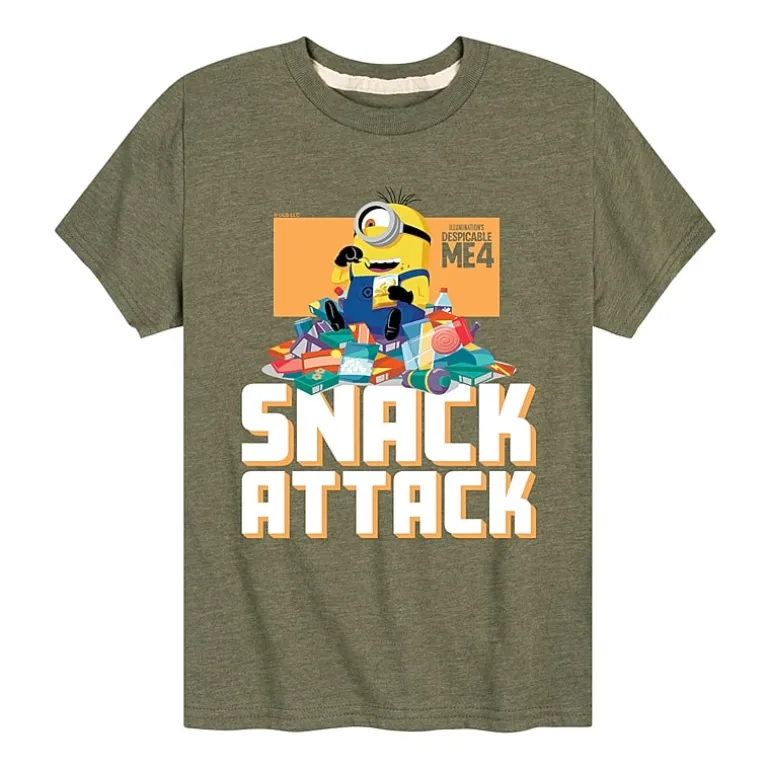 Gru, Minions, Family Little & Big Kid Boys Crew Neck Short Sleeve Regular Fit Despicable Me Graphic T-Shirt