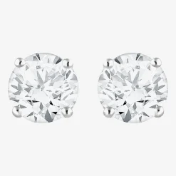 ( G / Si2 ) 2 CT. T.W. Lab-Grown Diamond 10K Gold 6.3mm Round Stud Earrings