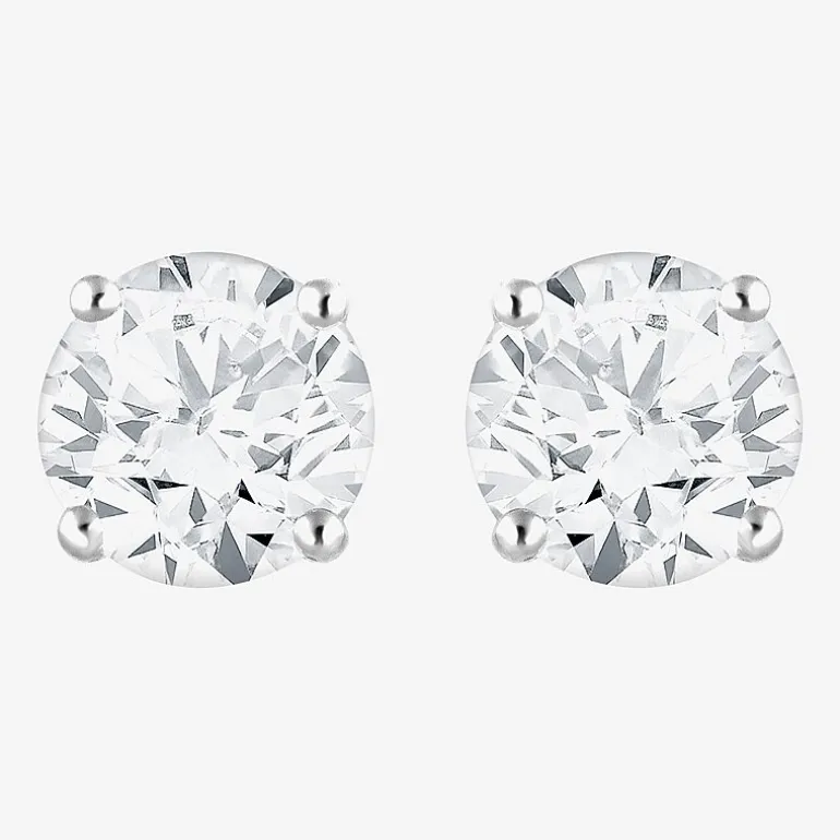( G / Si2 ) 2 CT. T.W. Lab-Grown Diamond 10K Gold 6.3mm Round Stud Earrings