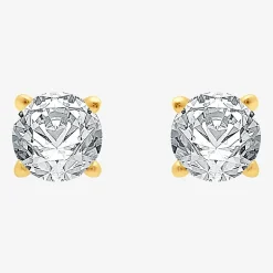 ( G/SI1-SI2 ) 3/8 CT. T.W. Lab-Grown Diamond 10K Gold Round Stud Earrings