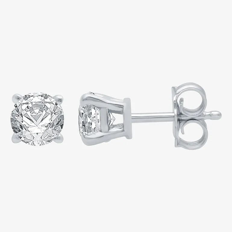( G/SI1-SI2 ) 3/8 CT. T.W. Lab-Grown Diamond 10K Gold Round Stud Earrings