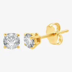 ( G/SI1-SI2 ) 3/8 CT. T.W. Lab-Grown Diamond 10K Gold Round Stud Earrings
