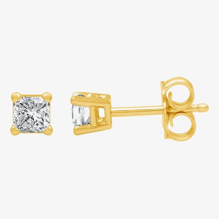 ( G/SI1-SI2 ) 1/4 CT. T.W. Lab-Grown Diamond 14K Gold Round Stud Earrings