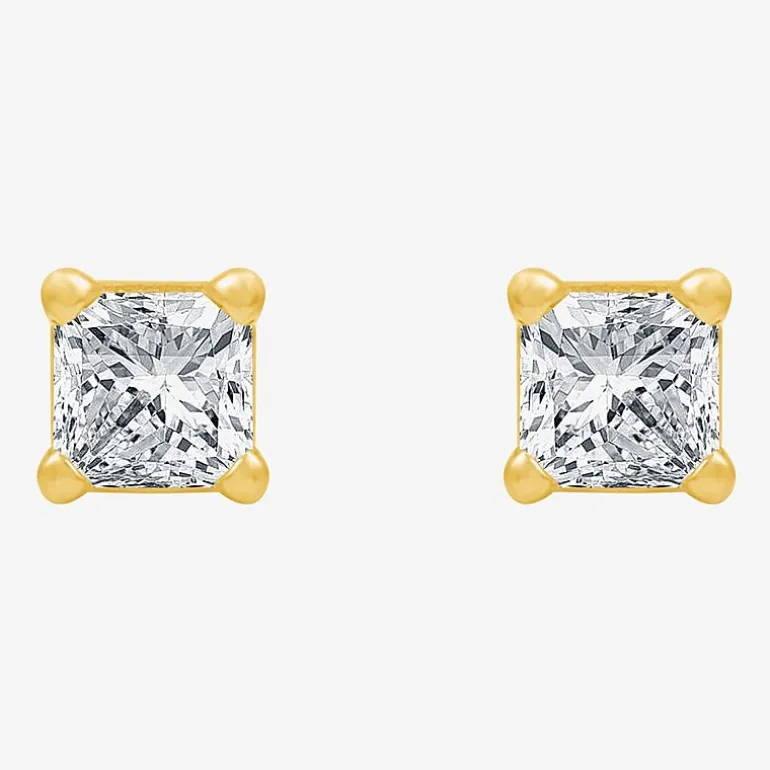 ( G/SI1-SI2 ) 1/4 CT. T.W. Lab-Grown Diamond 14K Gold Round Stud Earrings