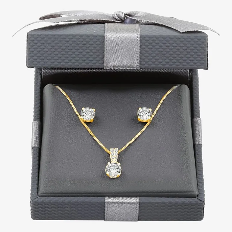 ( G/SI1-SI2 ) 2 CT. T.W. Lab-Grown White Diamond 10K or 14K Gold 2-pc. Jewelry Set
