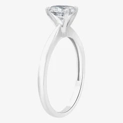 (G / Si1-Si2) Womens 3/4 CT. Lab Grown White Diamond 10K Gold Oval Solitaire Engagement Ring