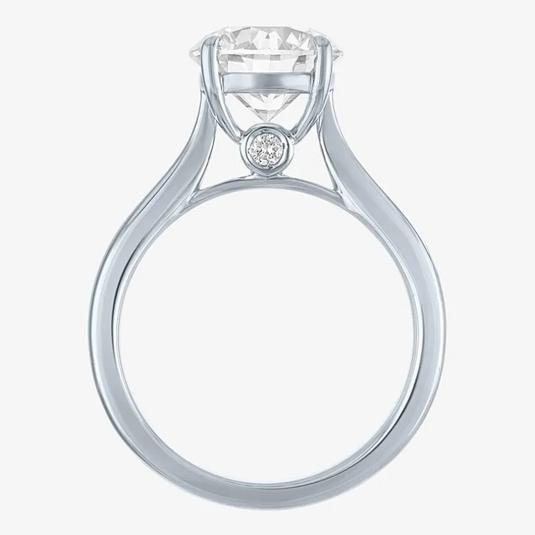 (G / Si1-Si2) Womens 3 CT. T.W. Lab Grown White Diamond Round Engagement Ring