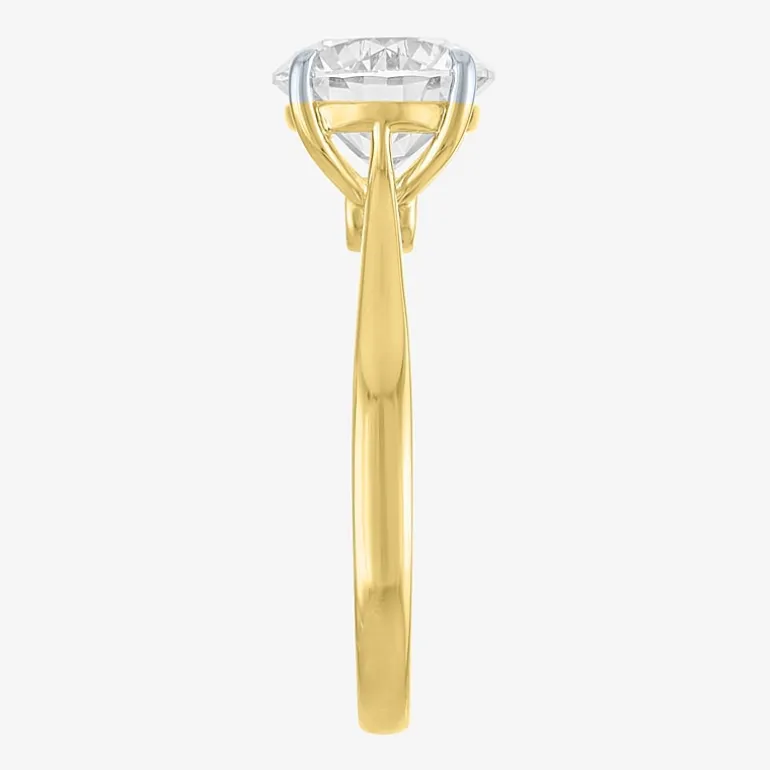 (G / Si1-Si2) Womens 3 CT. T.W. Lab Grown White Diamond Round Engagement Ring