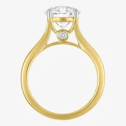 (G / Si1-Si2) Womens 3 CT. T.W. Lab Grown White Diamond Round Engagement Ring