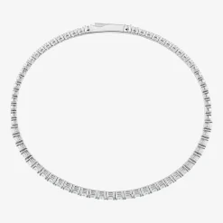(G / Si1-Si2) Womens 2 CT. T.W. Lab Grown White Diamond Sterling Silver Bangle Bracelet