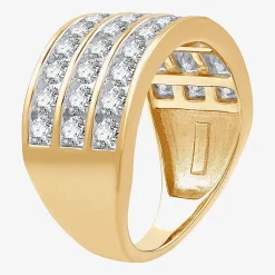 (G, Si1-Si2) Womens 2 CT. T.W. Lab Grown White Diamond 14K Gold Over Silver Band