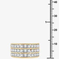 (G, Si1-Si2) Womens 2 CT. T.W. Lab Grown White Diamond 14K Gold Over Silver Band