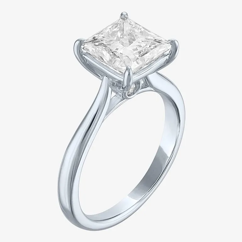 (G / Si1-Si2) Womens 3 CT. T.W. Lab Grown White Diamond Engagement Ring