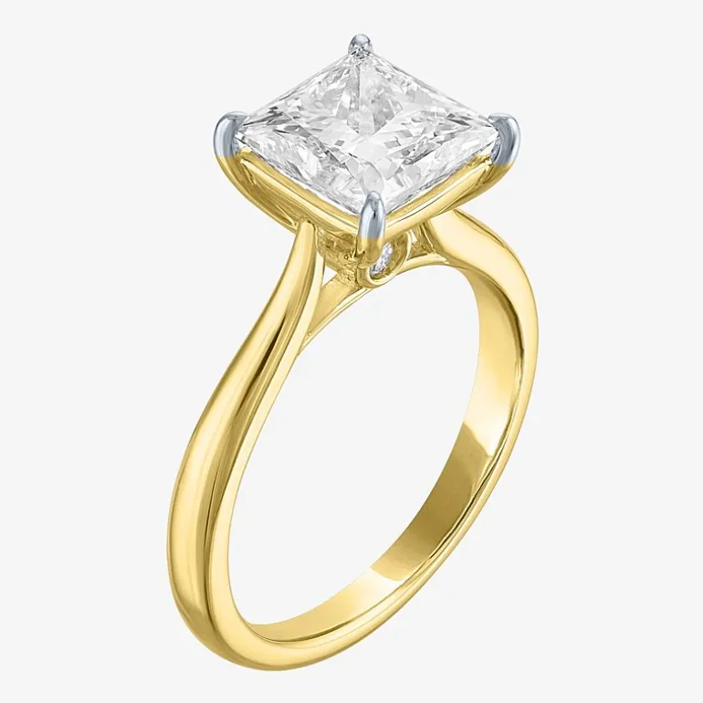 (G / Si1-Si2) Womens 3 CT. T.W. Lab Grown White Diamond Engagement Ring