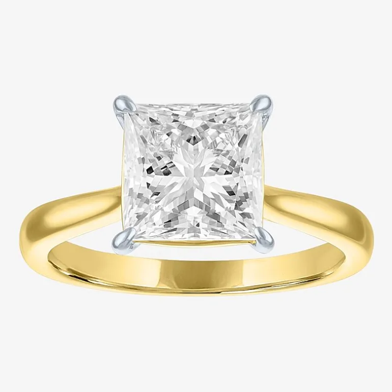 (G / Si1-Si2) Womens 3 CT. T.W. Lab Grown White Diamond Engagement Ring