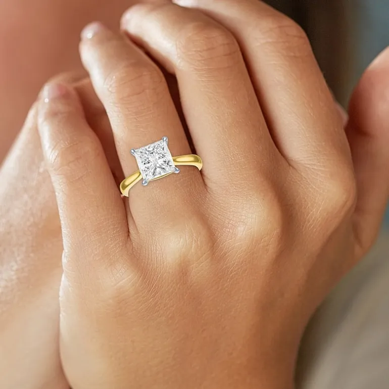 (G / Si1-Si2) Womens 3 CT. T.W. Lab Grown White Diamond Engagement Ring