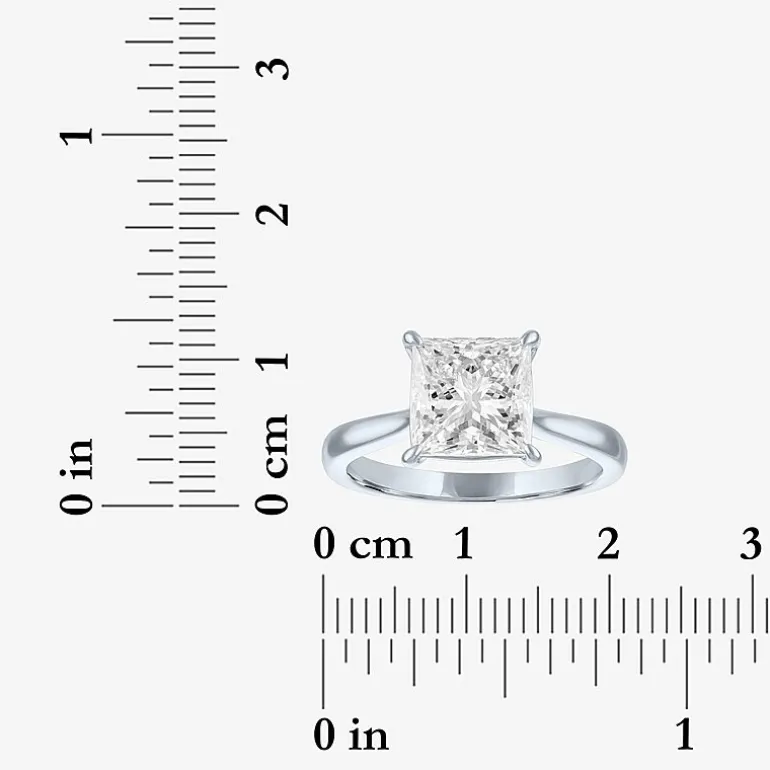 (G / Si1-Si2) Womens 3 CT. T.W. Lab Grown White Diamond Engagement Ring