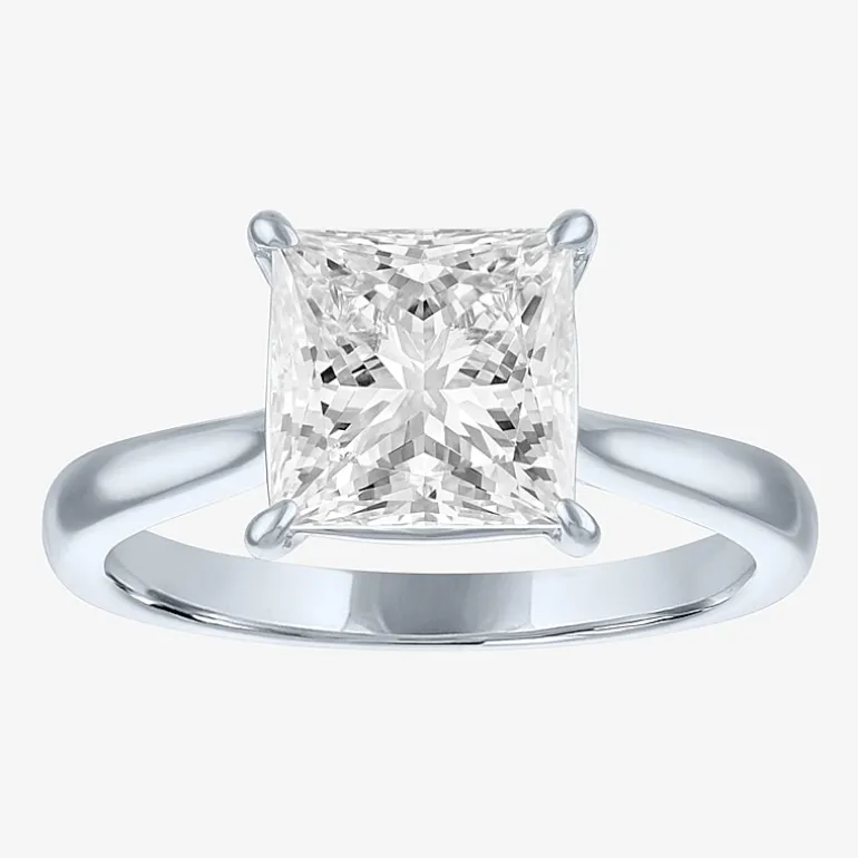 (G / Si1-Si2) Womens 3 CT. T.W. Lab Grown White Diamond Engagement Ring