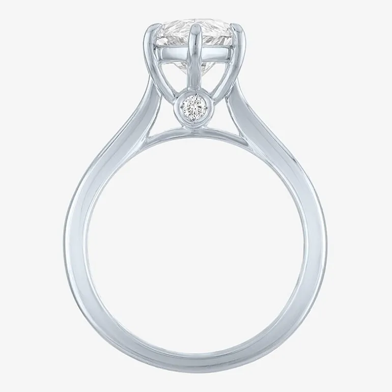 (G / Si1-Si2) Womens 3 CT. T.W. Lab Grown White Diamond Marquise Solitaire 3-Stone Engagement Ring