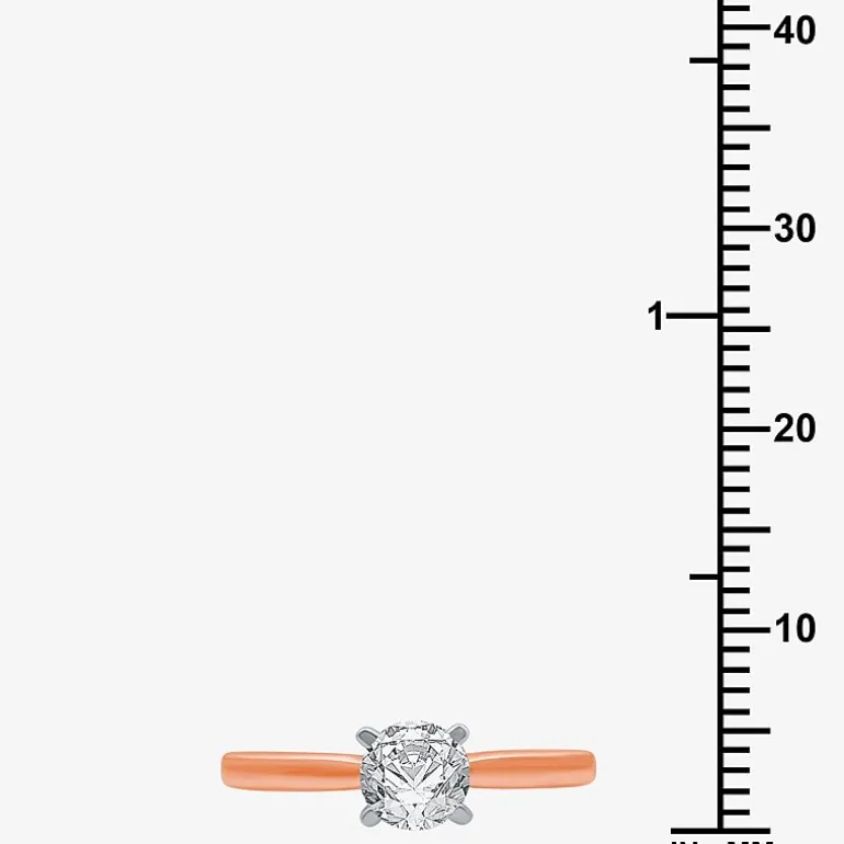 (G / SI2) Womens 3/4 CT. Lab-Grown White Diamond 10K Gold or 14K Gold Round Solitaire Engagement Ring