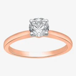 (G / SI2) Womens 3/4 CT. Lab-Grown White Diamond 10K Gold or 14K Gold Round Solitaire Engagement Ring