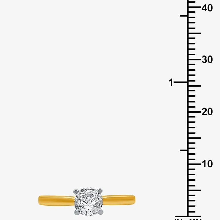 (G / SI2) Womens 3/4 CT. Lab-Grown White Diamond 10K Gold or 14K Gold Round Solitaire Engagement Ring