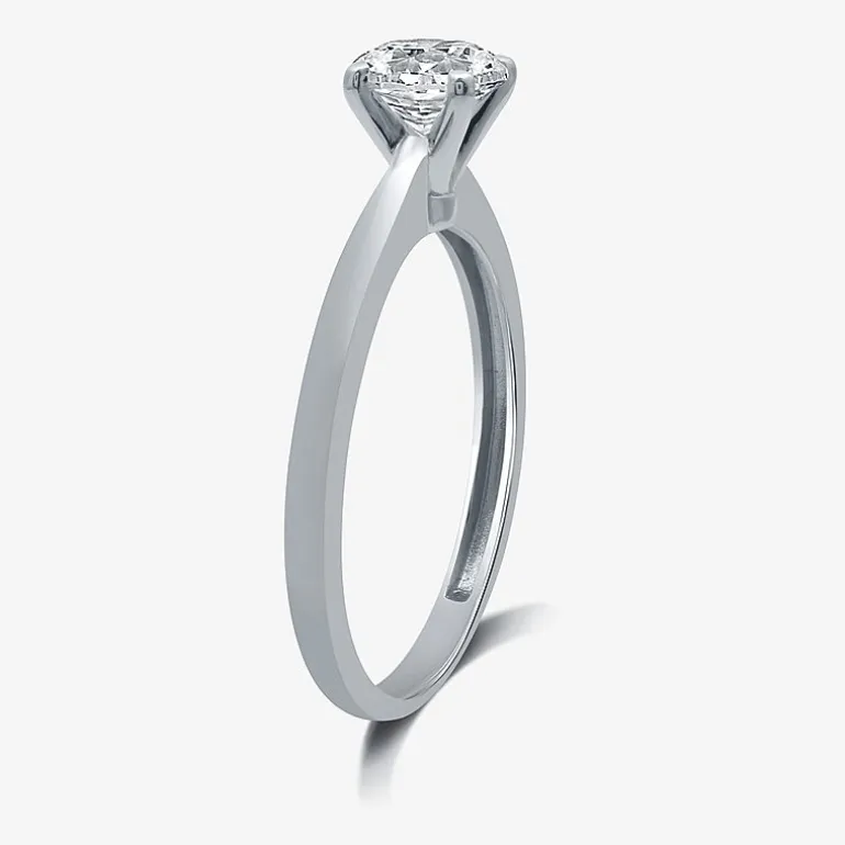 (G / SI2) Womens 3/4 CT. Lab-Grown White Diamond 10K Gold or 14K Gold Round Solitaire Engagement Ring