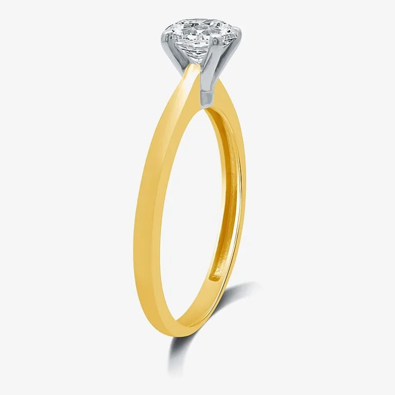 (G / SI2) Womens 3/4 CT. Lab-Grown White Diamond 10K Gold or 14K Gold Round Solitaire Engagement Ring