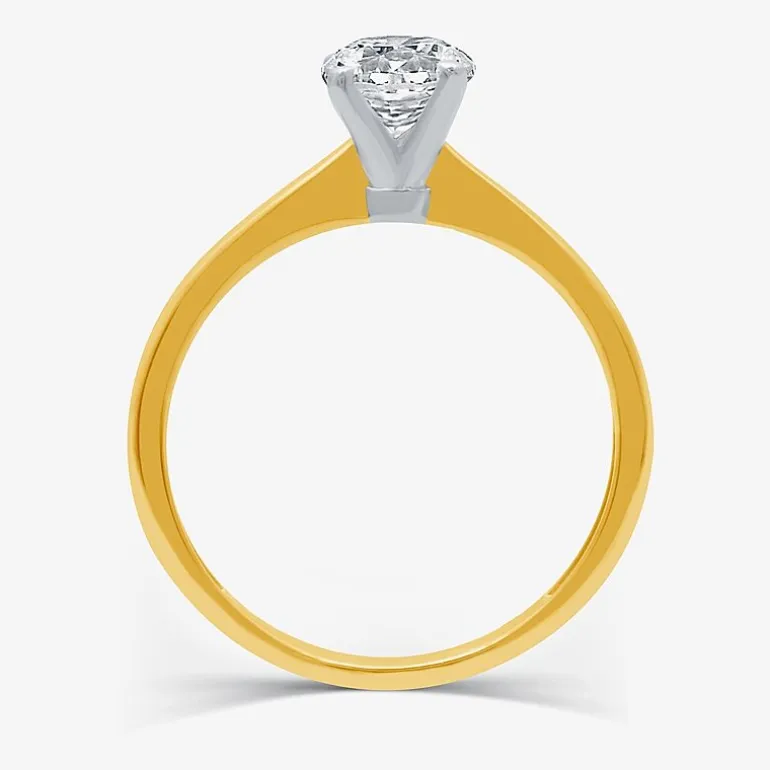 (G / SI2) Womens 3/4 CT. Lab-Grown White Diamond 10K Gold or 14K Gold Round Solitaire Engagement Ring