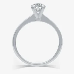(G / SI2) Womens 3/4 CT. Lab-Grown White Diamond 10K Gold or 14K Gold Round Solitaire Engagement Ring