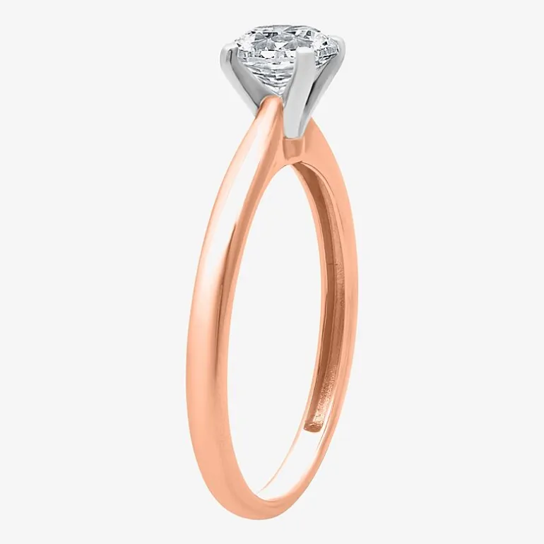 (G / SI2) Womens 3/4 CT. Lab-Grown White Diamond 10K Gold or 14K Gold Round Solitaire Engagement Ring