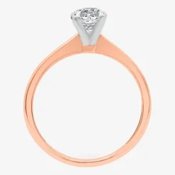 (G / SI2) Womens 3/4 CT. Lab-Grown White Diamond 10K Gold or 14K Gold Round Solitaire Engagement Ring