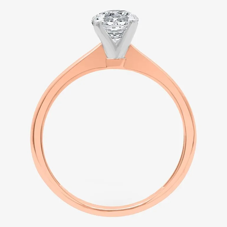 (G / SI2) Womens 3/4 CT. Lab-Grown White Diamond 10K Gold or 14K Gold Round Solitaire Engagement Ring