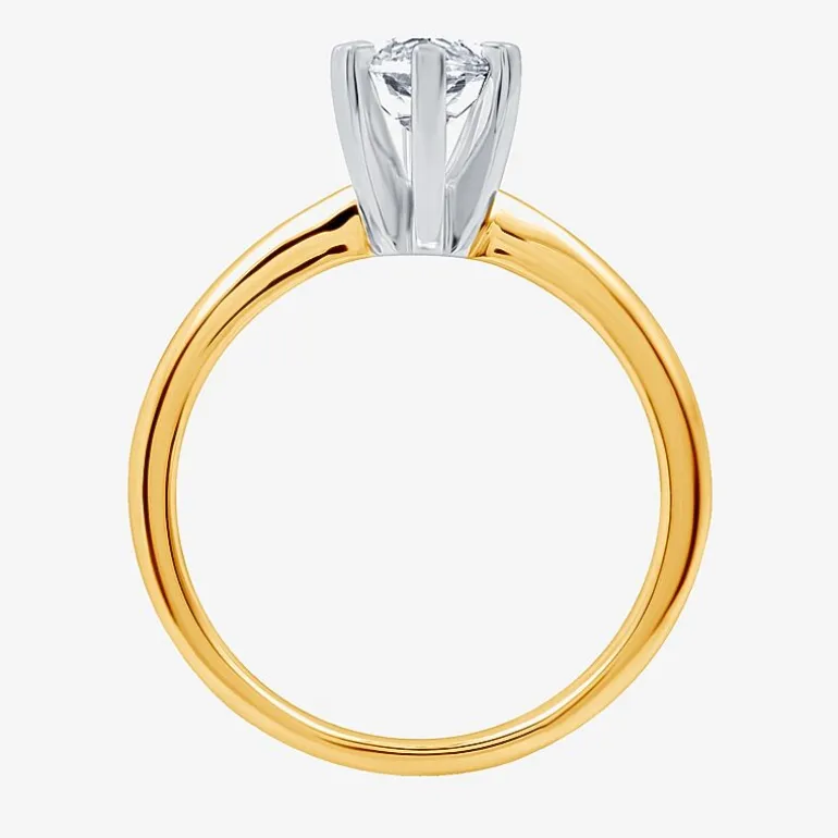 (G / SI2) Womens 2 CT. Lab-Grown White Diamond 14K Gold Marquise Solitaire Engagement Ring