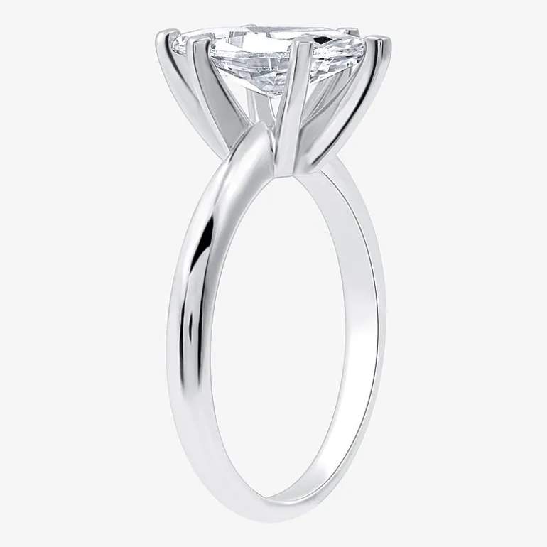 (G / SI2) Womens 2 CT. Lab-Grown White Diamond 14K Gold Marquise Solitaire Engagement Ring
