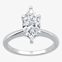 (G / SI2) Womens 2 CT. Lab-Grown White Diamond 14K Gold Marquise Solitaire Engagement Ring