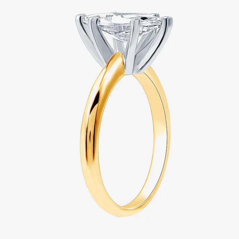 (G / SI2) Womens 2 CT. Lab-Grown White Diamond 14K Gold Marquise Solitaire Engagement Ring