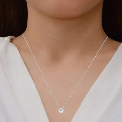 (G/Si1) Womens 3 CT. T.W. Lab Grown White Diamond 10K Gold Round 2-pc. Jewelry Set